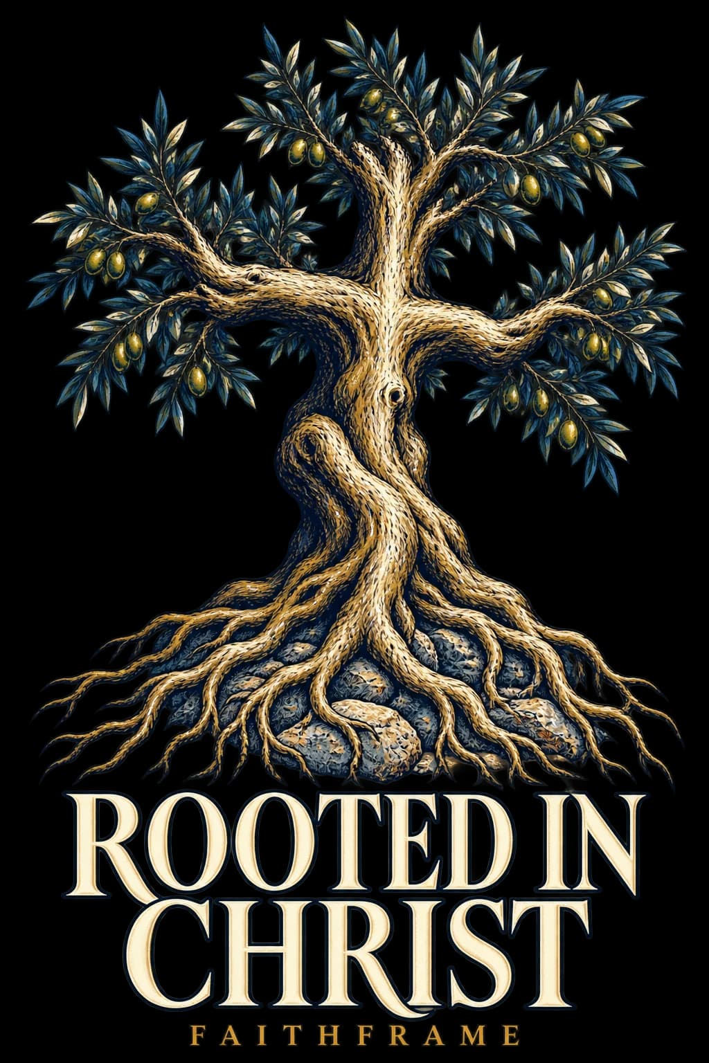 Rooted in Christ concept illustration